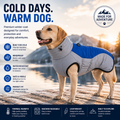 IceTail WarmCoat — Heavy Quilted Winter Dog Jacket