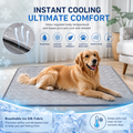 IceTail Cooling Mat — dog lying on blue cooling gel mat