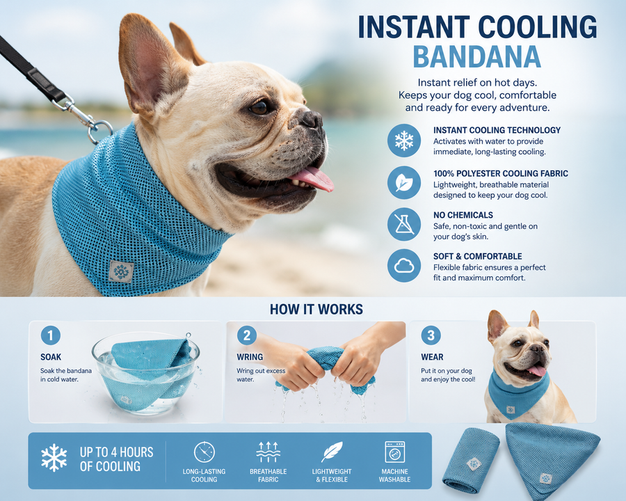 IceTail CoolNeck — evaporative cooling bandana close-up